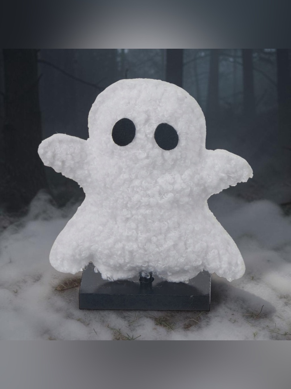 👻 Halloween Ghost Shaped Plush Icon Tabletop Decor Fluffy White Cute Spooky